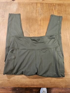 Terra & Sky Olive Leggings with Side Pockets
